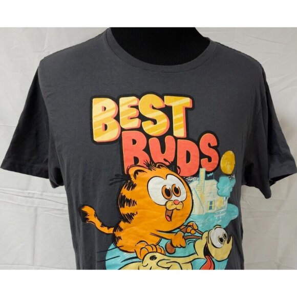 The Garfield Movie Best Buds Odie Baby Garfield Cartoon Graphic XL Gray T-Shirt - Picture 3 of 13